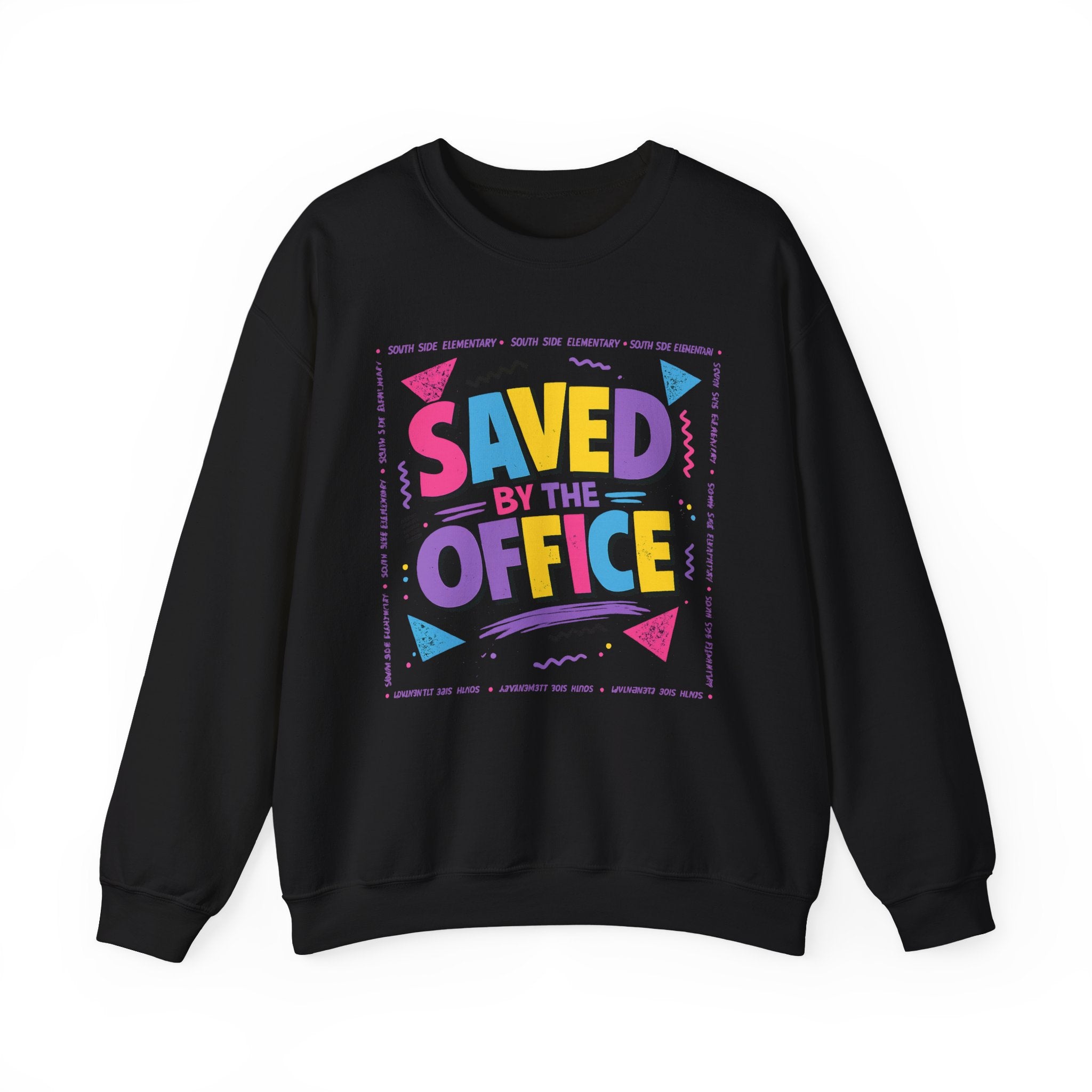 Saved by the Office Crewneck Sweatshirt — 90s Retro Graphic for Office Fans