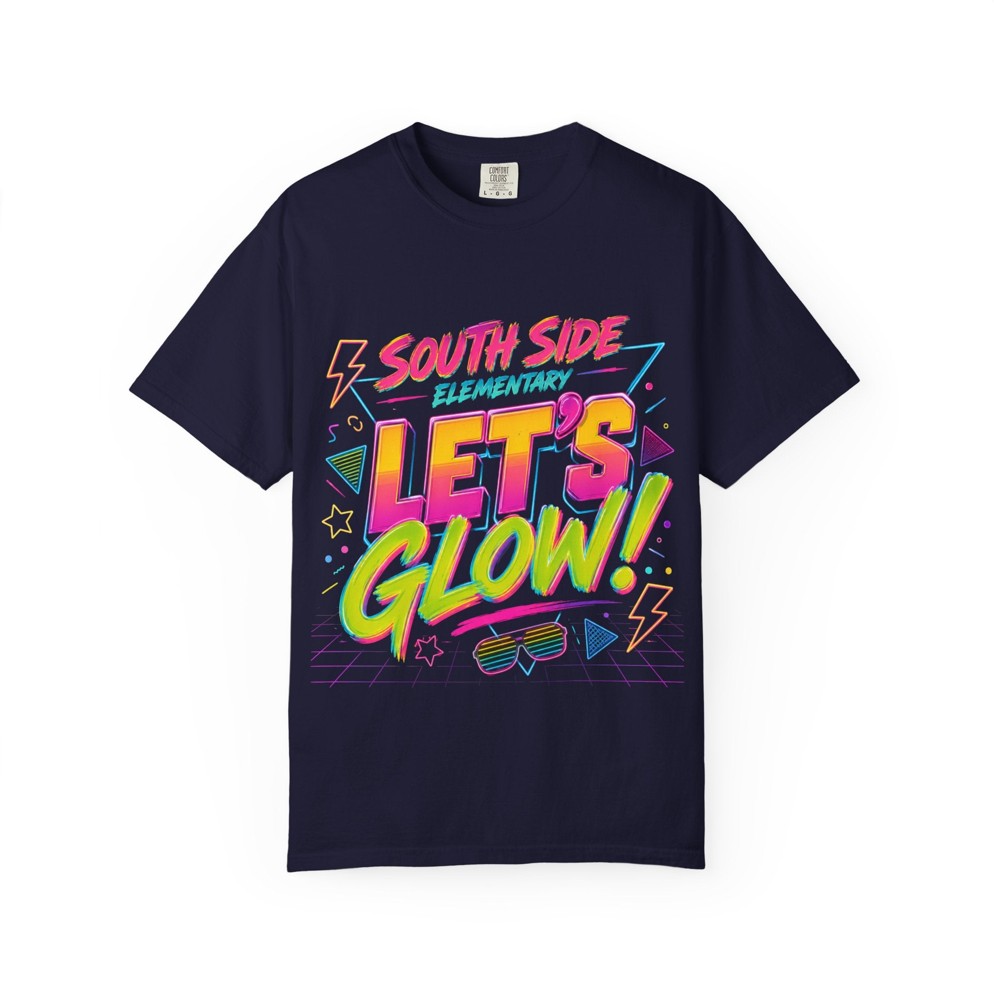 Let's Glow! Neon Retro T-Shirt — South Side Elementary Glow Party Tee