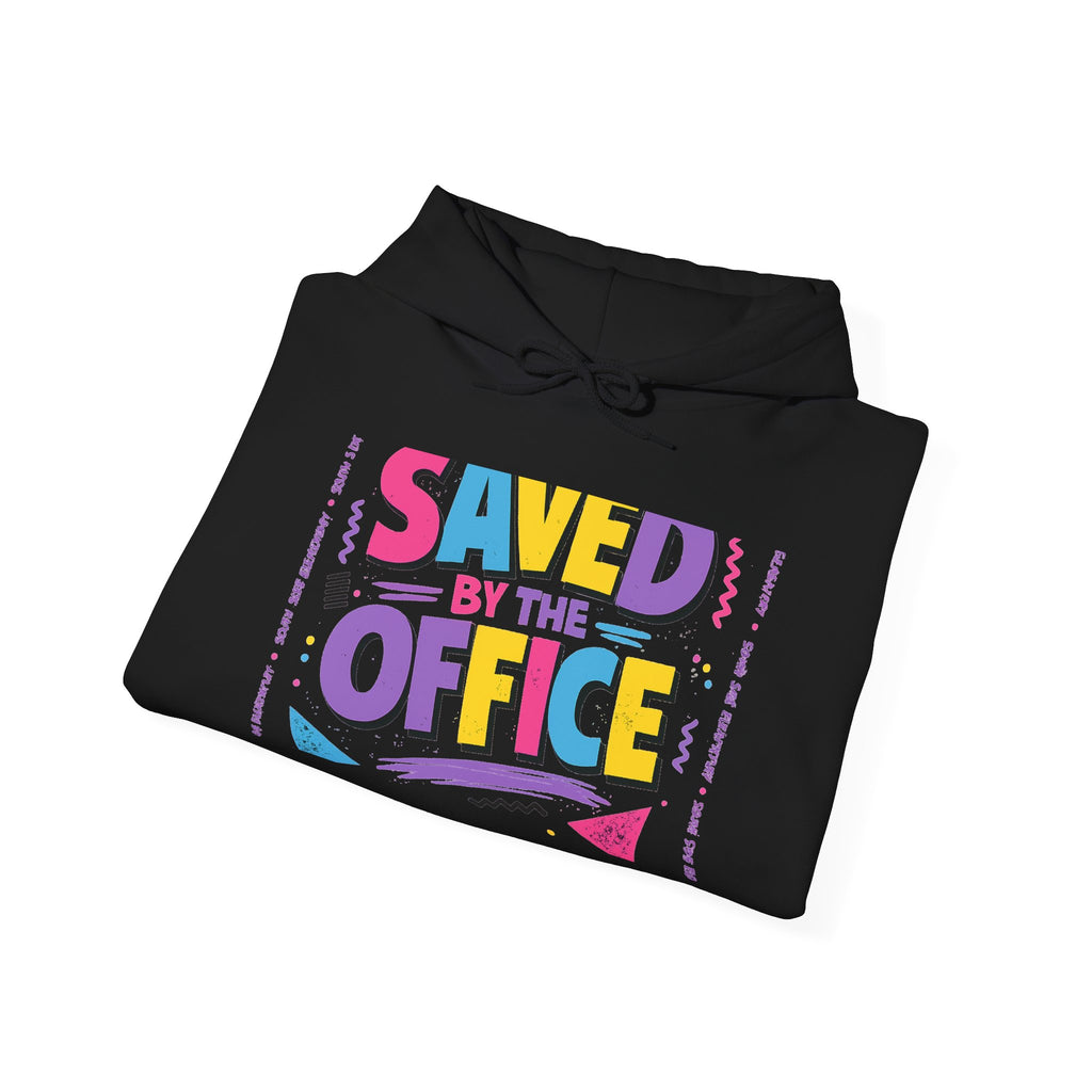 Hoodie — "Saved by the Office" Retro Graphic Pullover