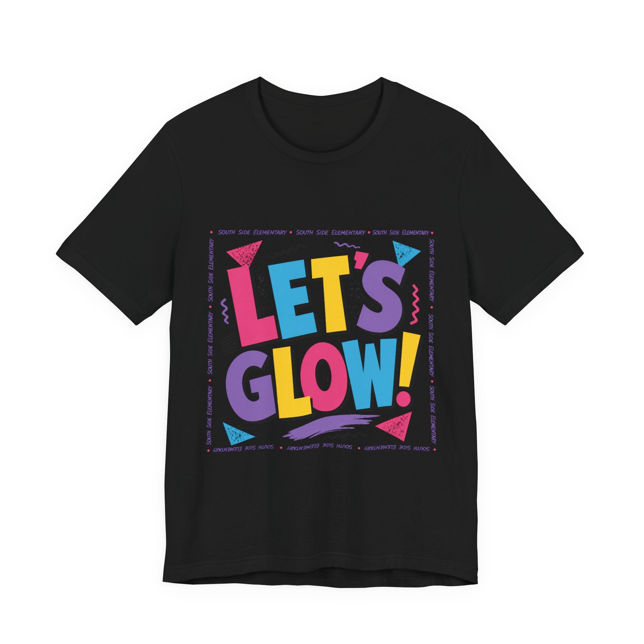 Let's Glow! Retro Neon Graphic Tee — Party Glow Festival Shirt