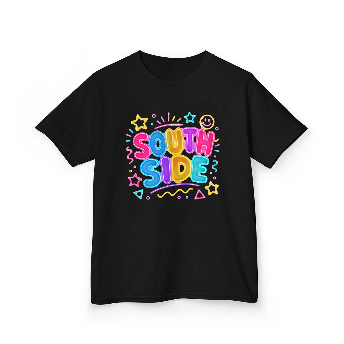 Kids T‑Shirt — South Side Colorful Bubble Letters