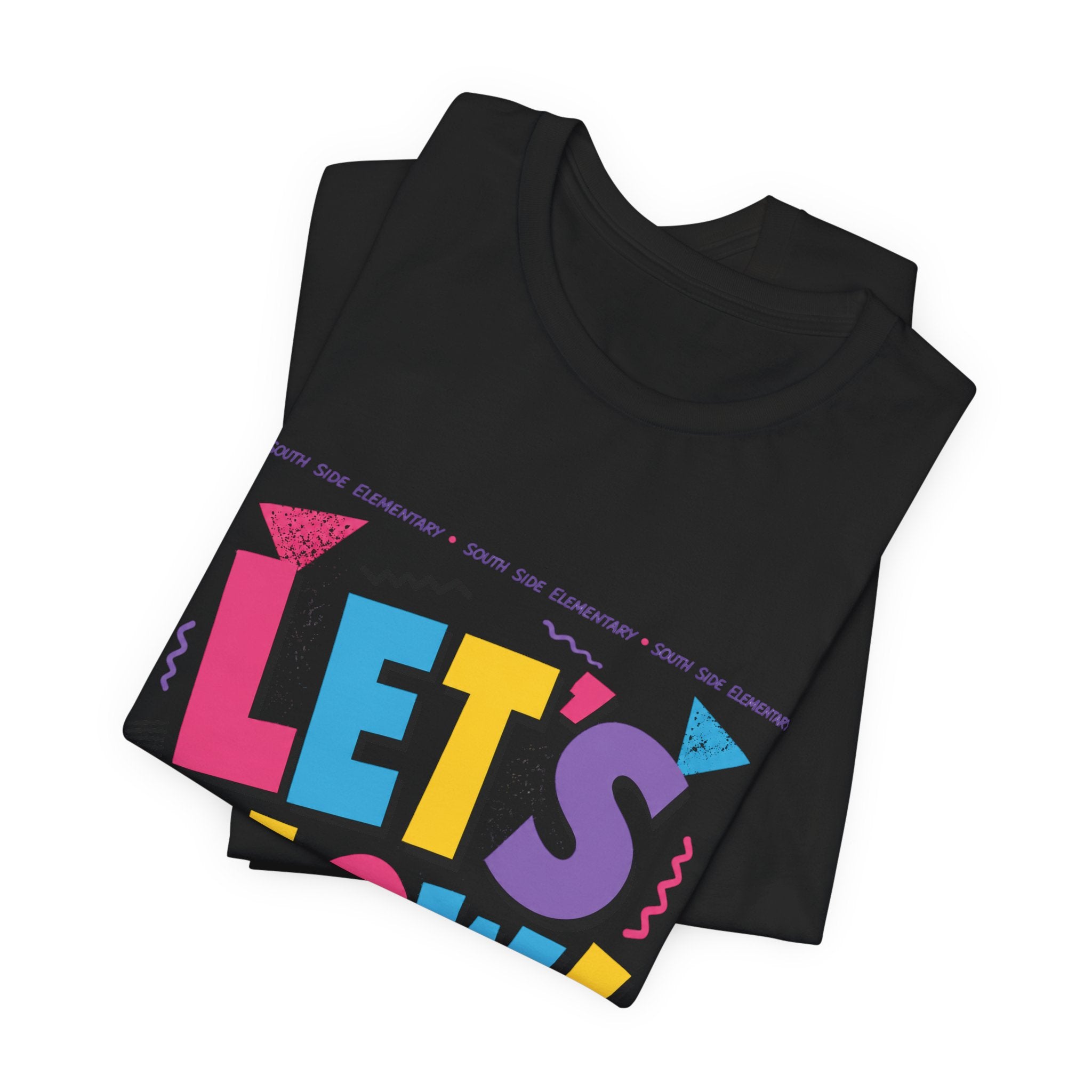 Let's Glow! Retro Neon Graphic Tee — Party Glow Festival Shirt
