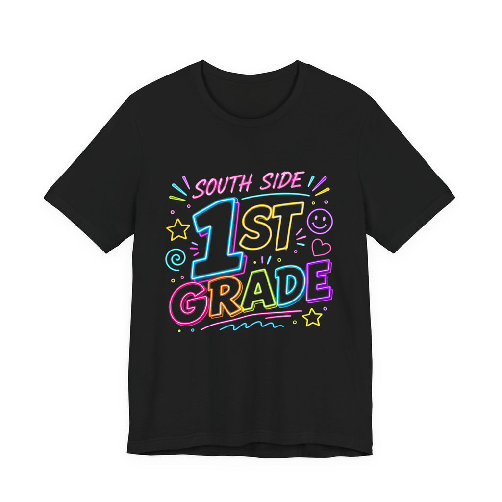 South Side 1st Grade T-Shirt — Colorful Pastel Back-to-School Tee for First Graders