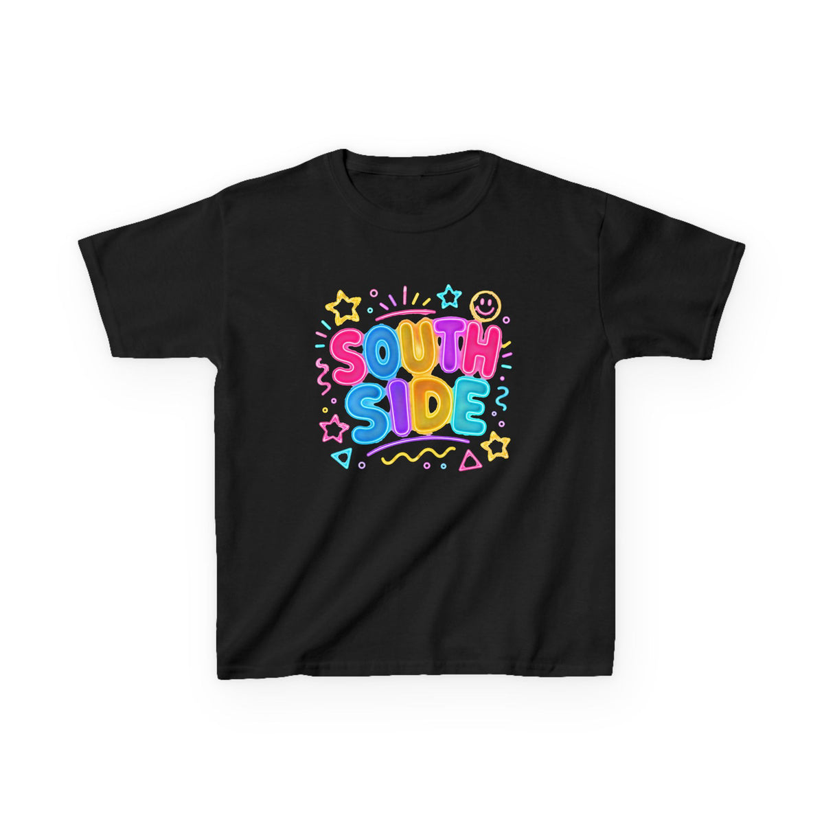 Kids T‑Shirt — South Side Colorful Bubble Letters