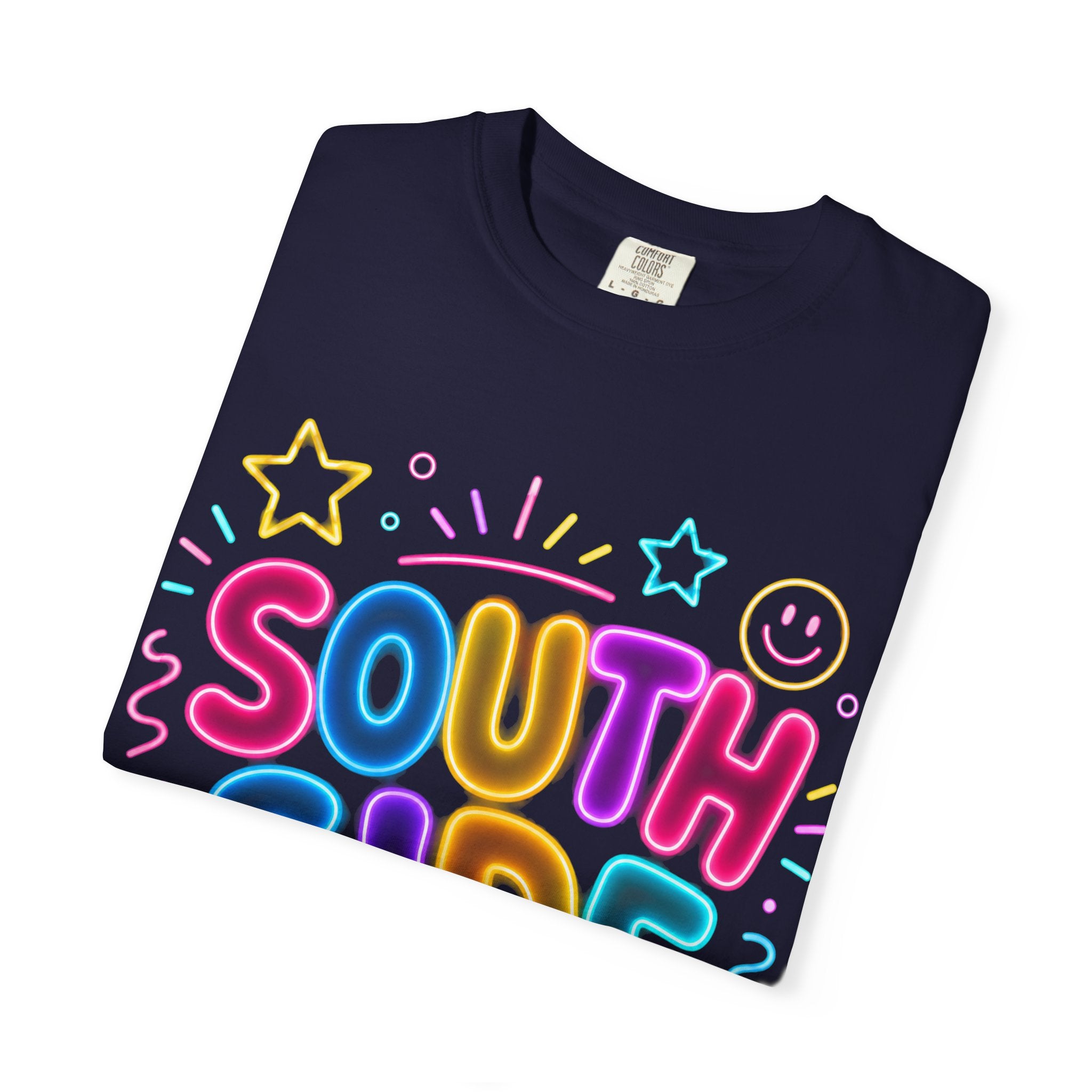 South Side Neon Graphic T-Shirt — Colorful Retro Streetwear Top