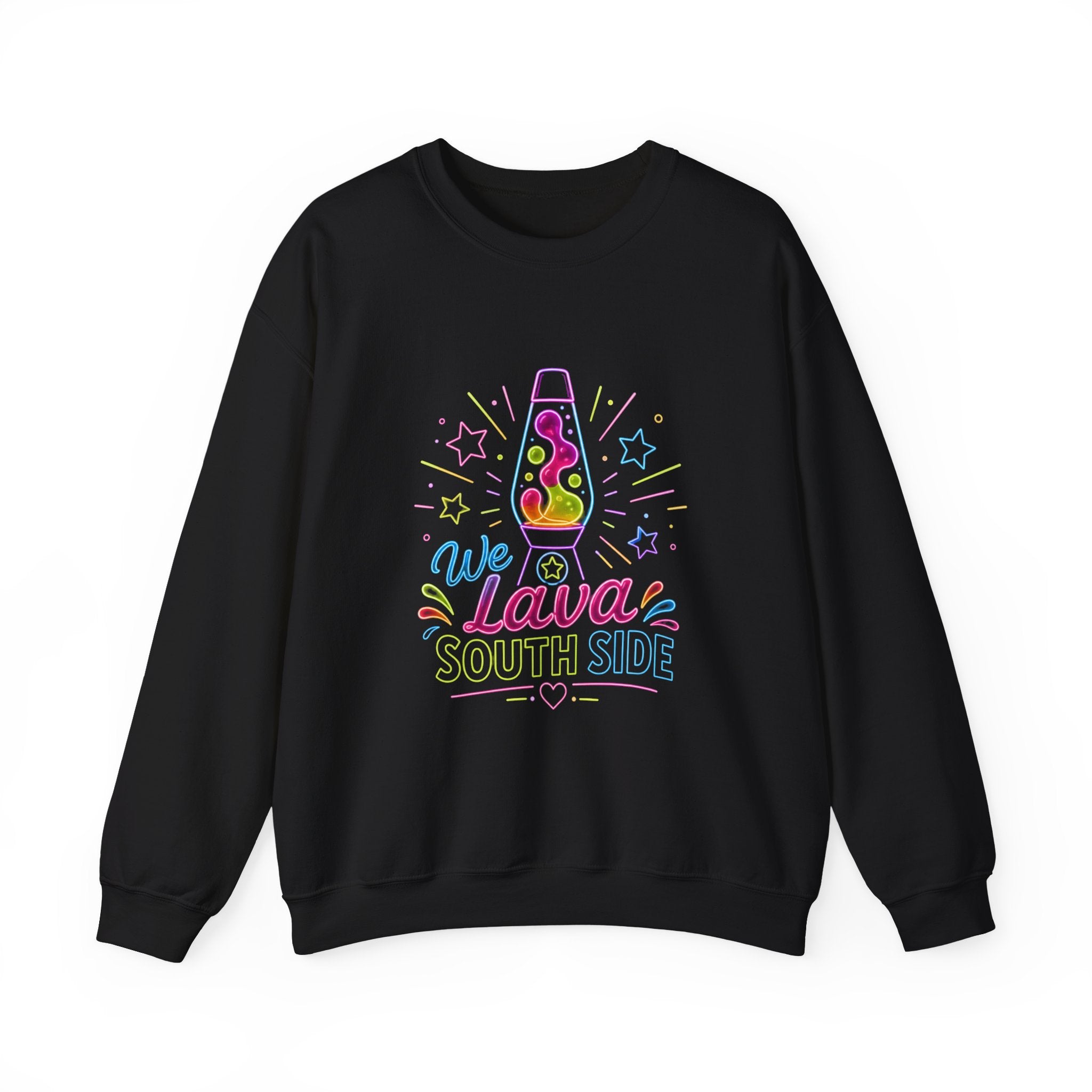 Lava Lamp Crewneck Sweatshirt — "We Lava Side" Retro Pastel Graphic