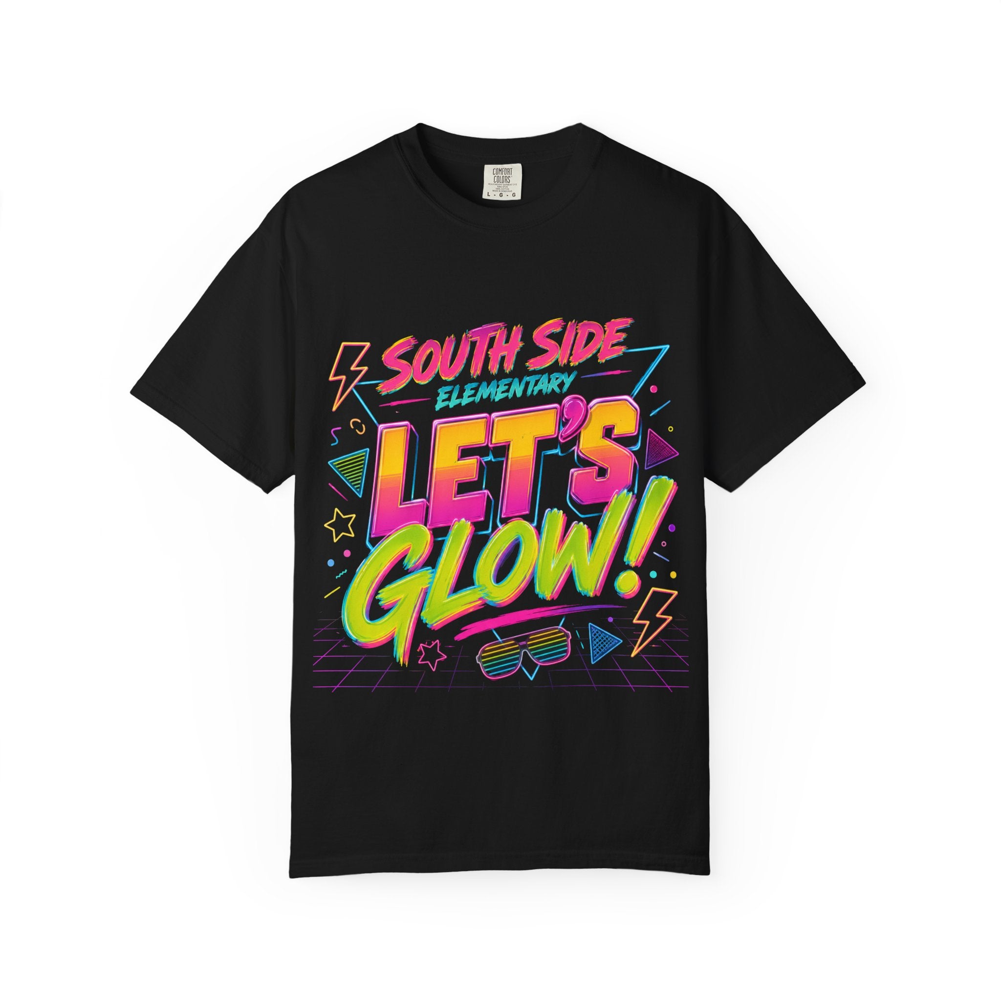 Let's Glow! Neon Retro T-Shirt — South Side Elementary Glow Party Tee