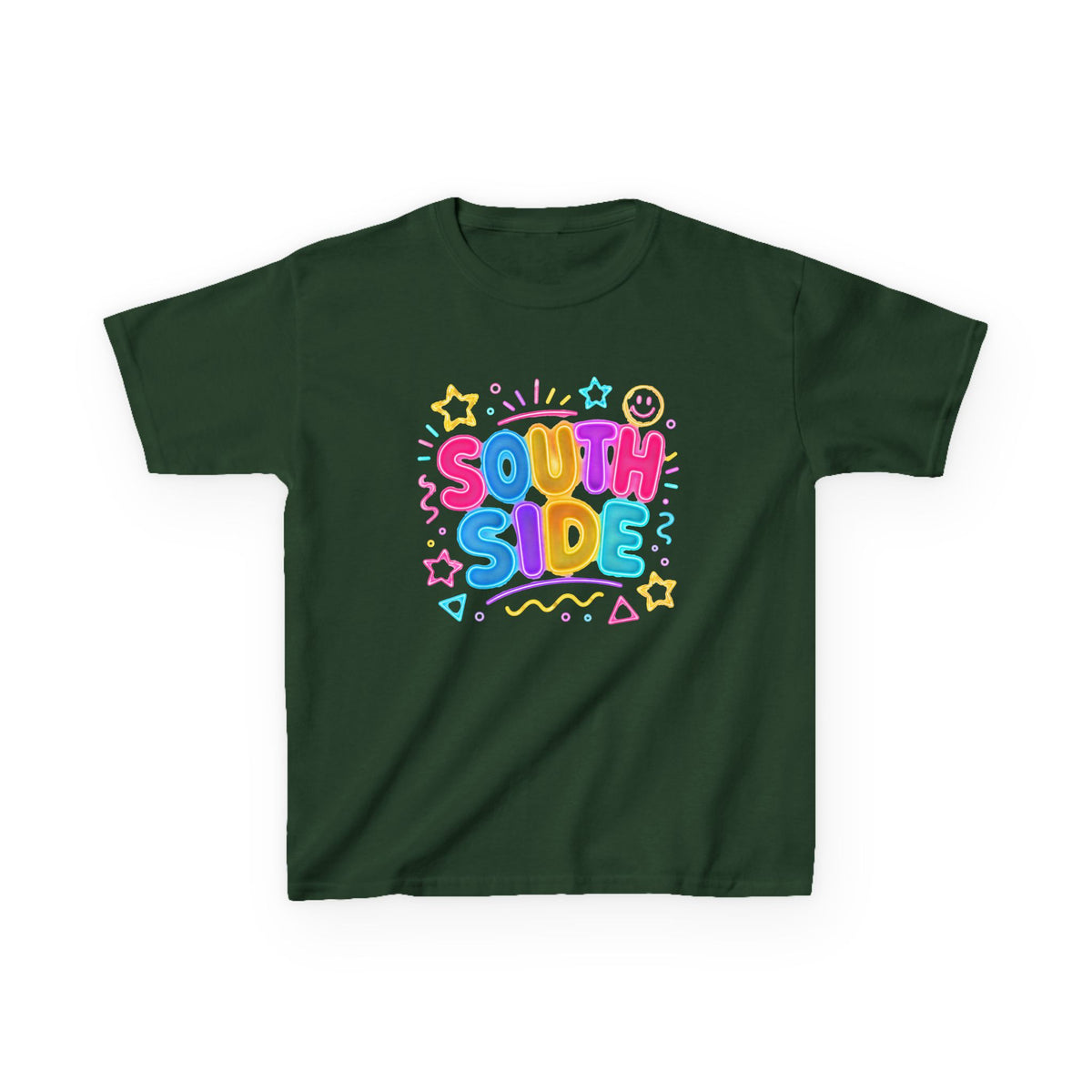 Kids T‑Shirt — South Side Colorful Bubble Letters