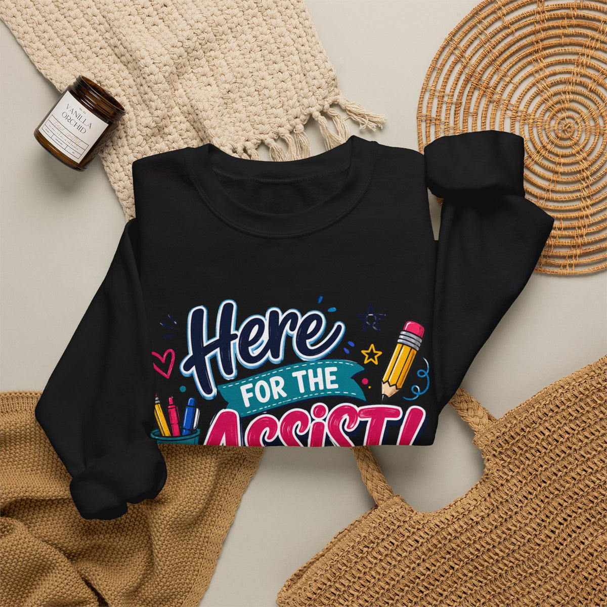 "Here for the Assist!" School Graphic