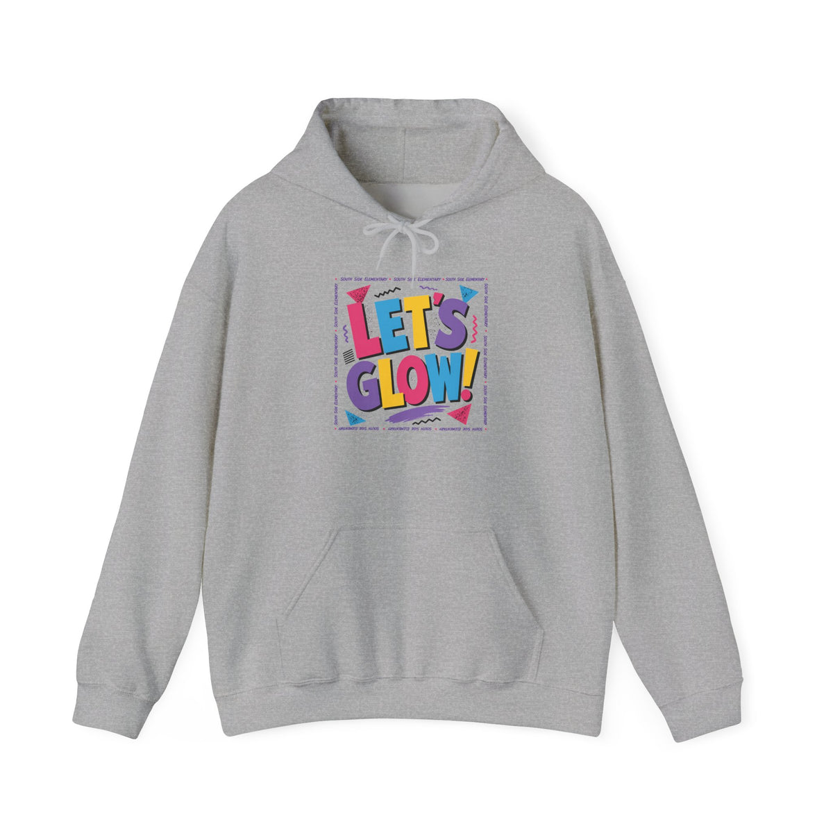 Let's Glow! Graphic Hoodie — Bright Retro Pop Sweatshirt