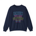 Crewneck Sweatshirt - "BRUH WE ARE LOVIN'" Pastel Retro Graphic