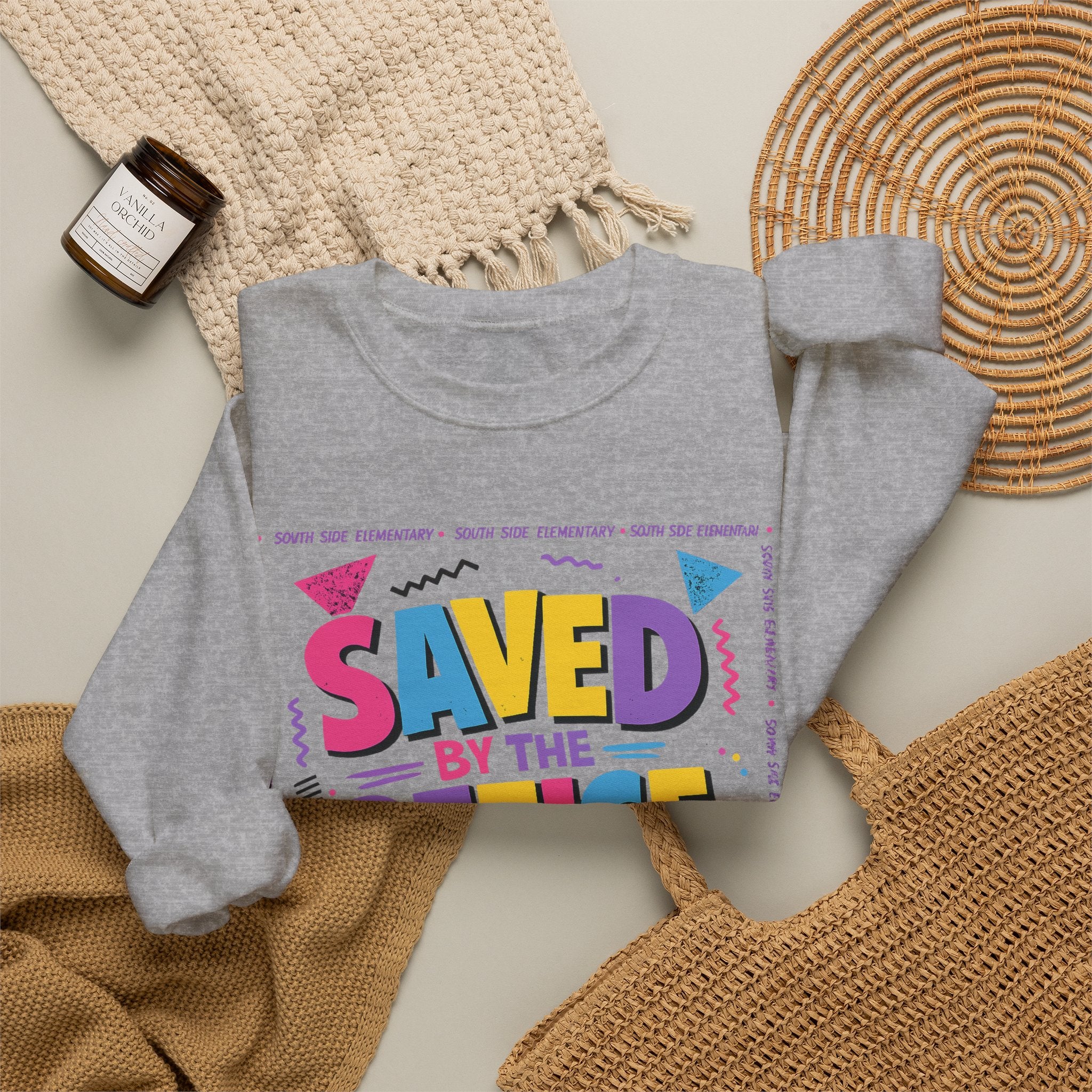 Saved by the Office Crewneck Sweatshirt — 90s Retro Graphic for Office Fans