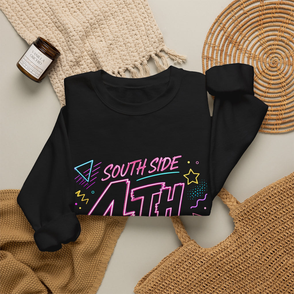 4th Grade Crewneck Sweatshirt — South Side Retro Pastel School Shirt