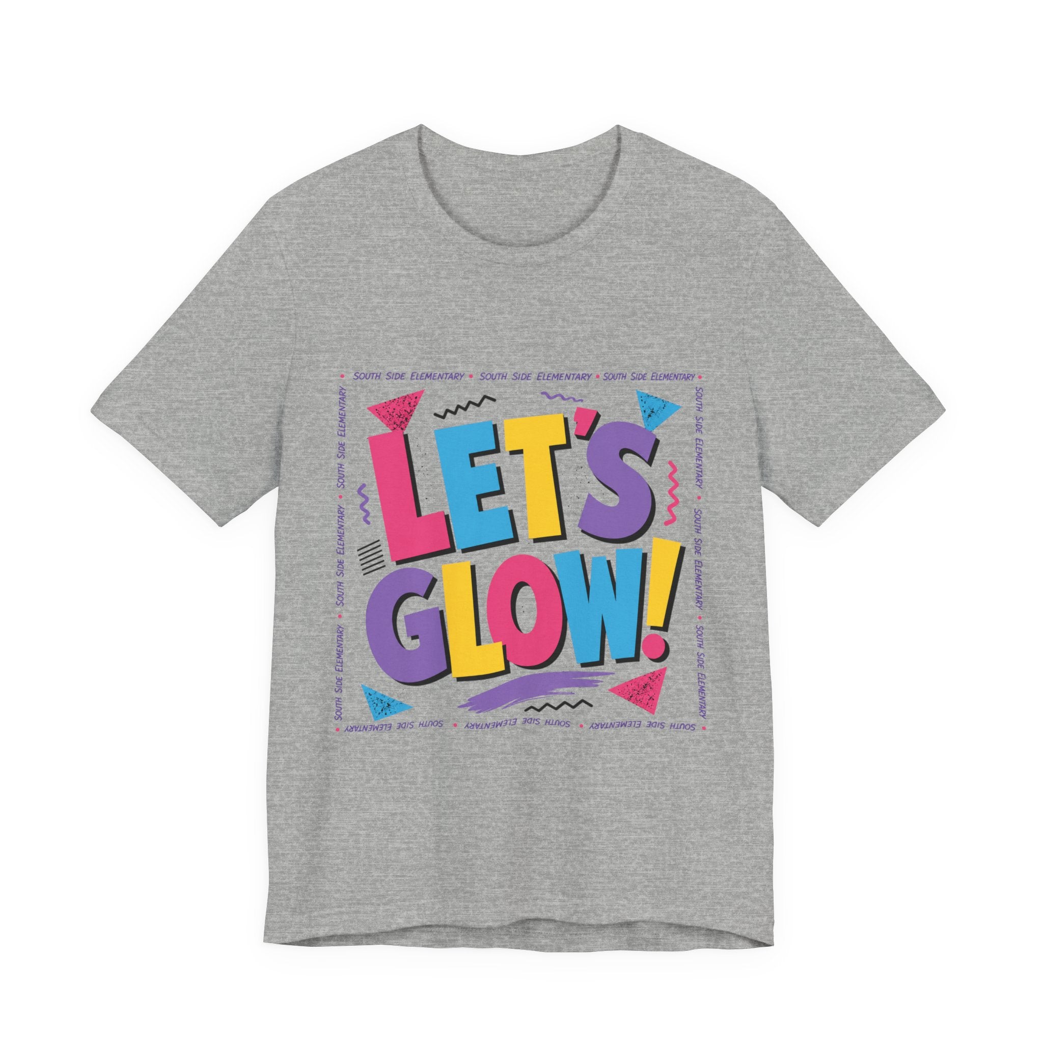 Let's Glow! Retro Neon Graphic Tee — Party Glow Festival Shirt