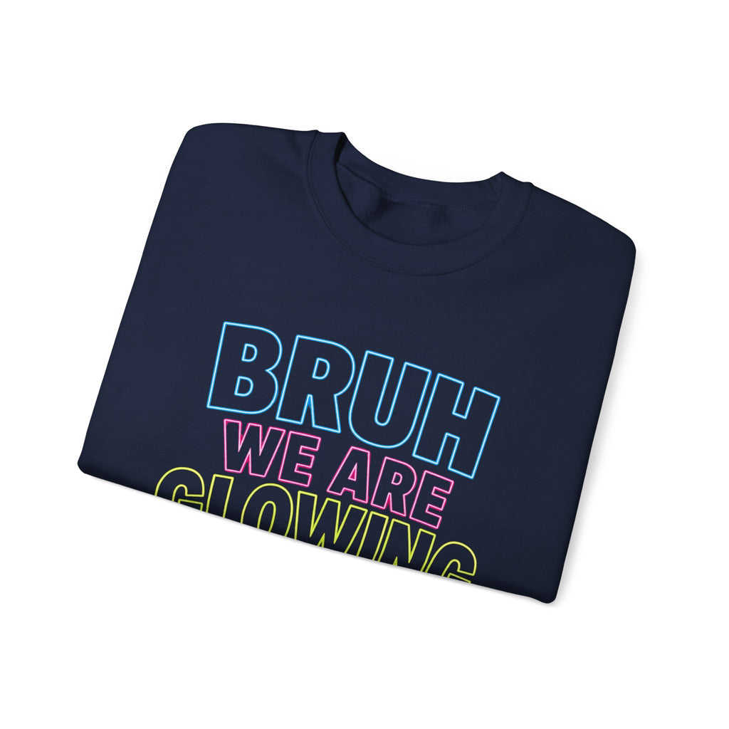 Crewneck Sweatshirt - "BRUH WE ARE LOVIN'" Pastel Retro Graphic