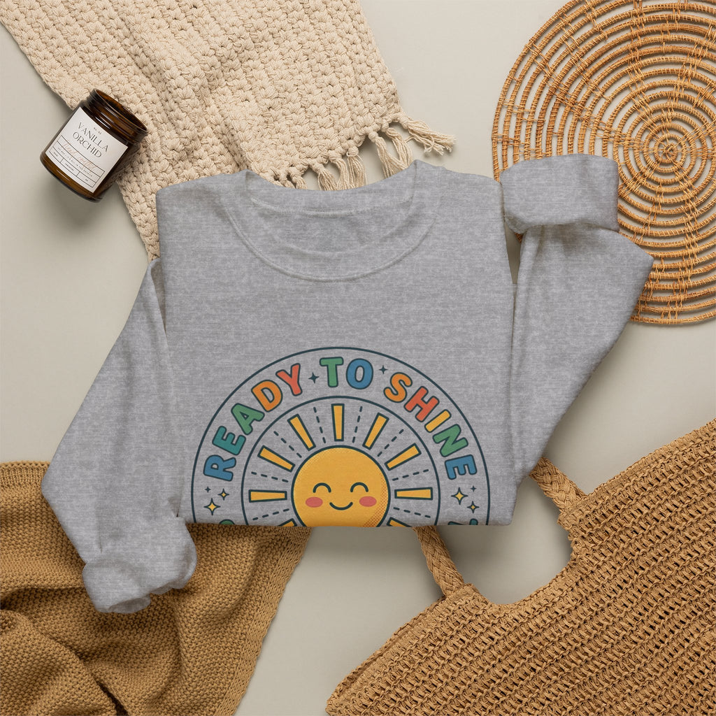 Ready to Shine Sun Graphic Crewneck | First Day of School Sweatshirt