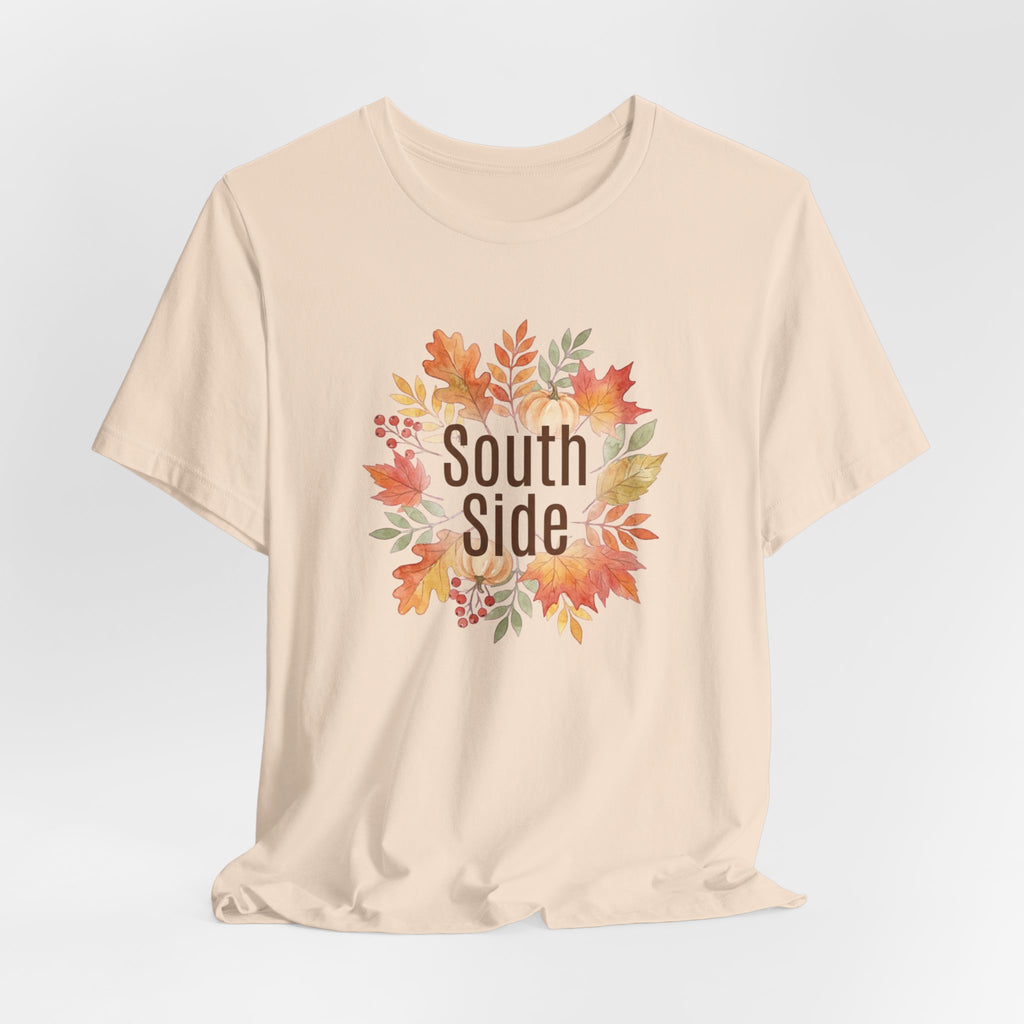 South Side Wreath T-Shirt | Thanksgiving Fall Leaves, Harvest Shirt
