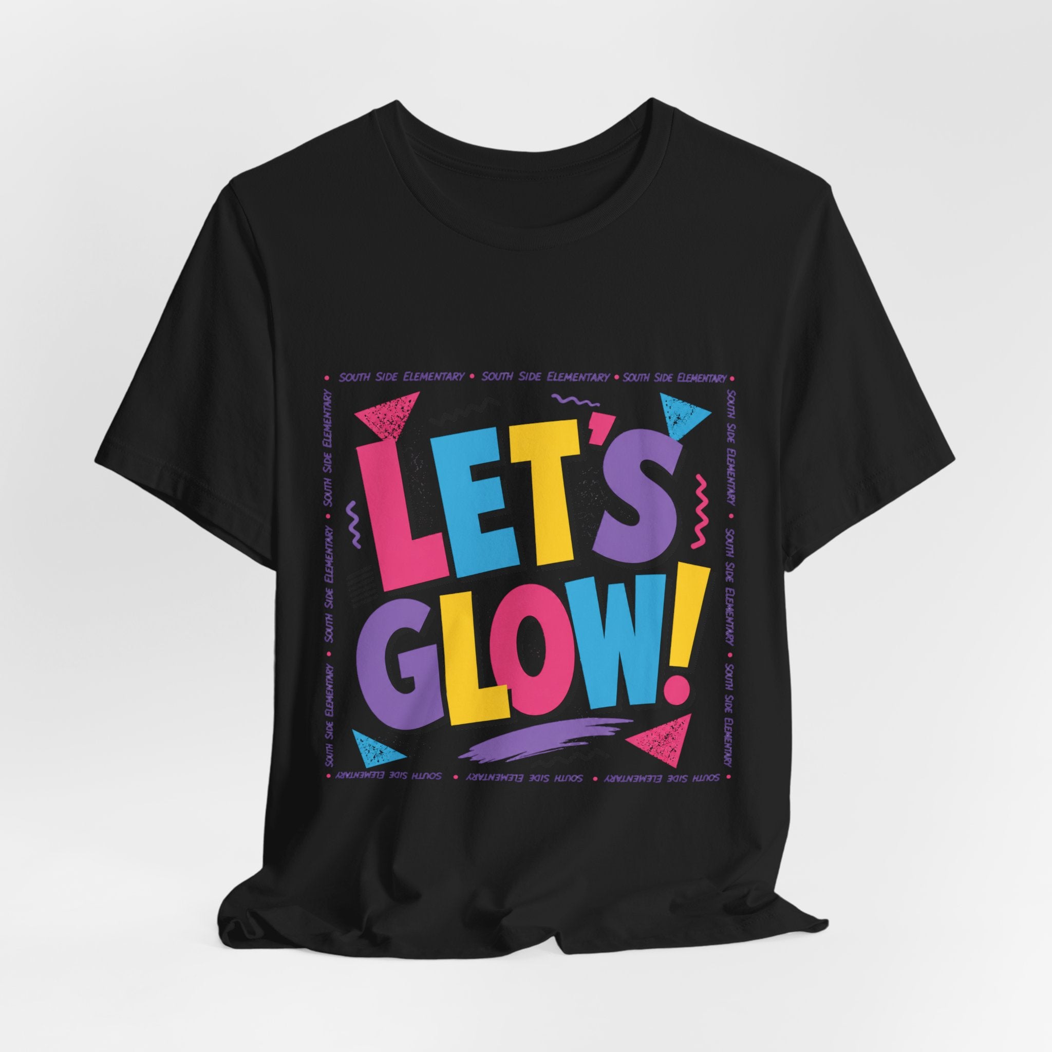 Let's Glow! Retro Neon Graphic Tee — Party Glow Festival Shirt