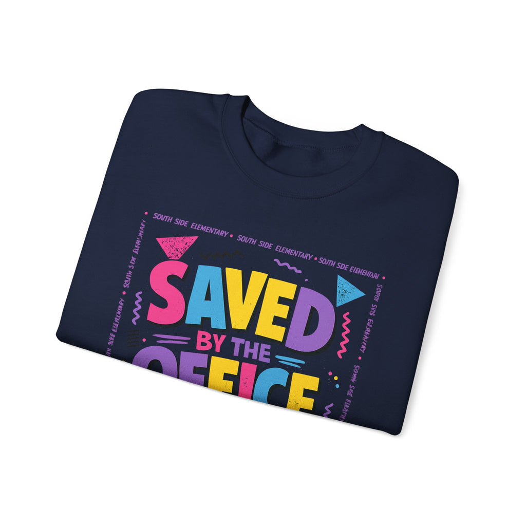 Saved by the Office Crewneck Sweatshirt — 90s Retro Graphic for Office Fans