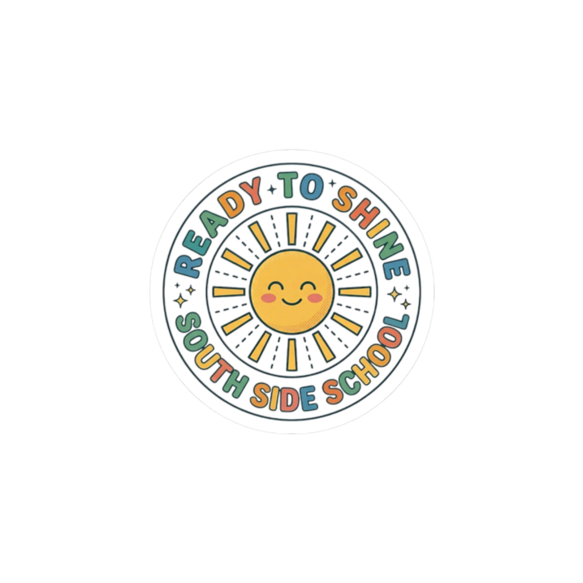 Ready to Shine Sun Sticker | First Day of School, Grade Personalized