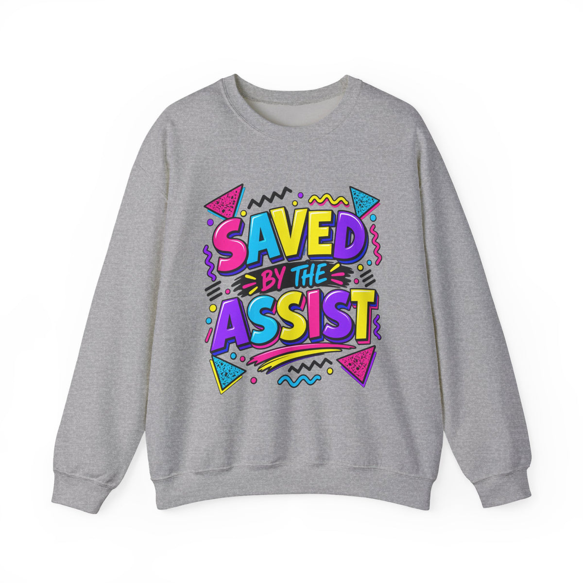 Saved by the Assist Crewneck Sweatshirt — Funny 80s/90s Retro