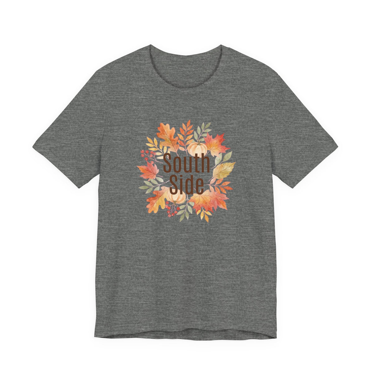 South Side Wreath T-Shirt | Thanksgiving Fall Leaves, Harvest Shirt