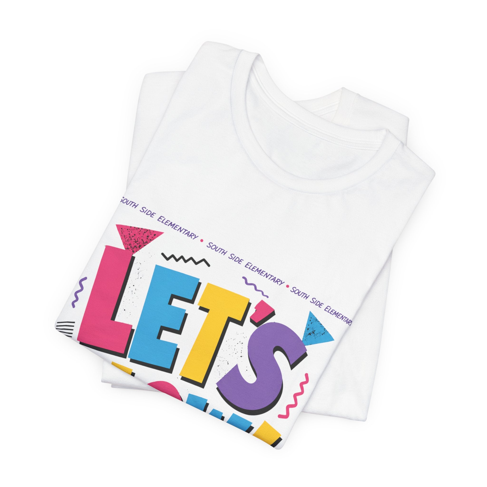 Let's Glow! Retro Neon Graphic Tee — Party Glow Festival Shirt