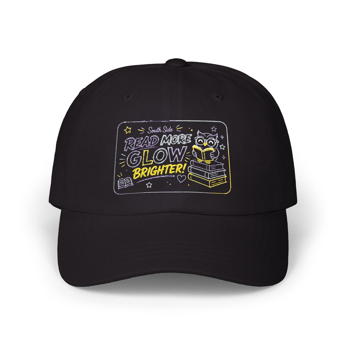 Classic Dad Cap — Read More, Glow Brighter Book Lover Baseball Hat
