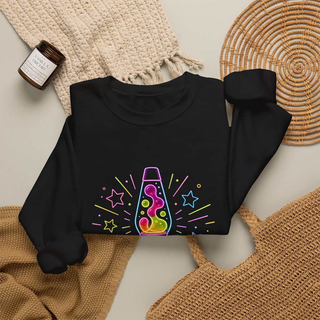 Lava Lamp Crewneck Sweatshirt — "We Lava Side" Retro Pastel Graphic