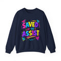 Saved by the Assist Crewneck Sweatshirt — Funny 80s/90s Retro
