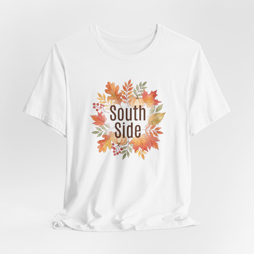South Side Wreath T-Shirt | Thanksgiving Fall Leaves, Harvest Shirt
