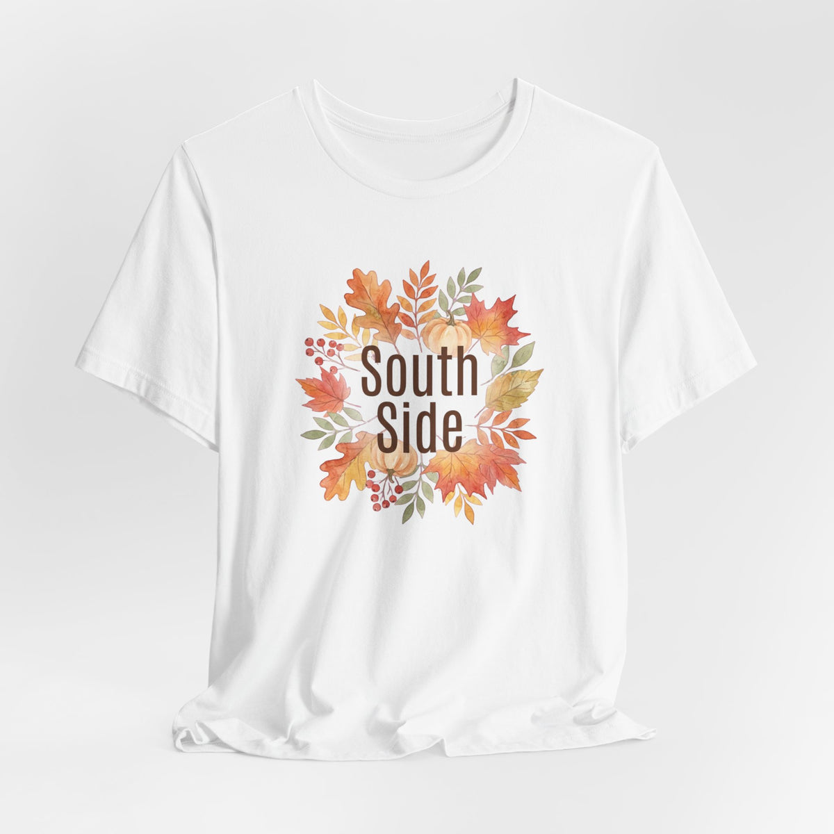 South Side Wreath T-Shirt | Thanksgiving Fall Leaves, Harvest Shirt