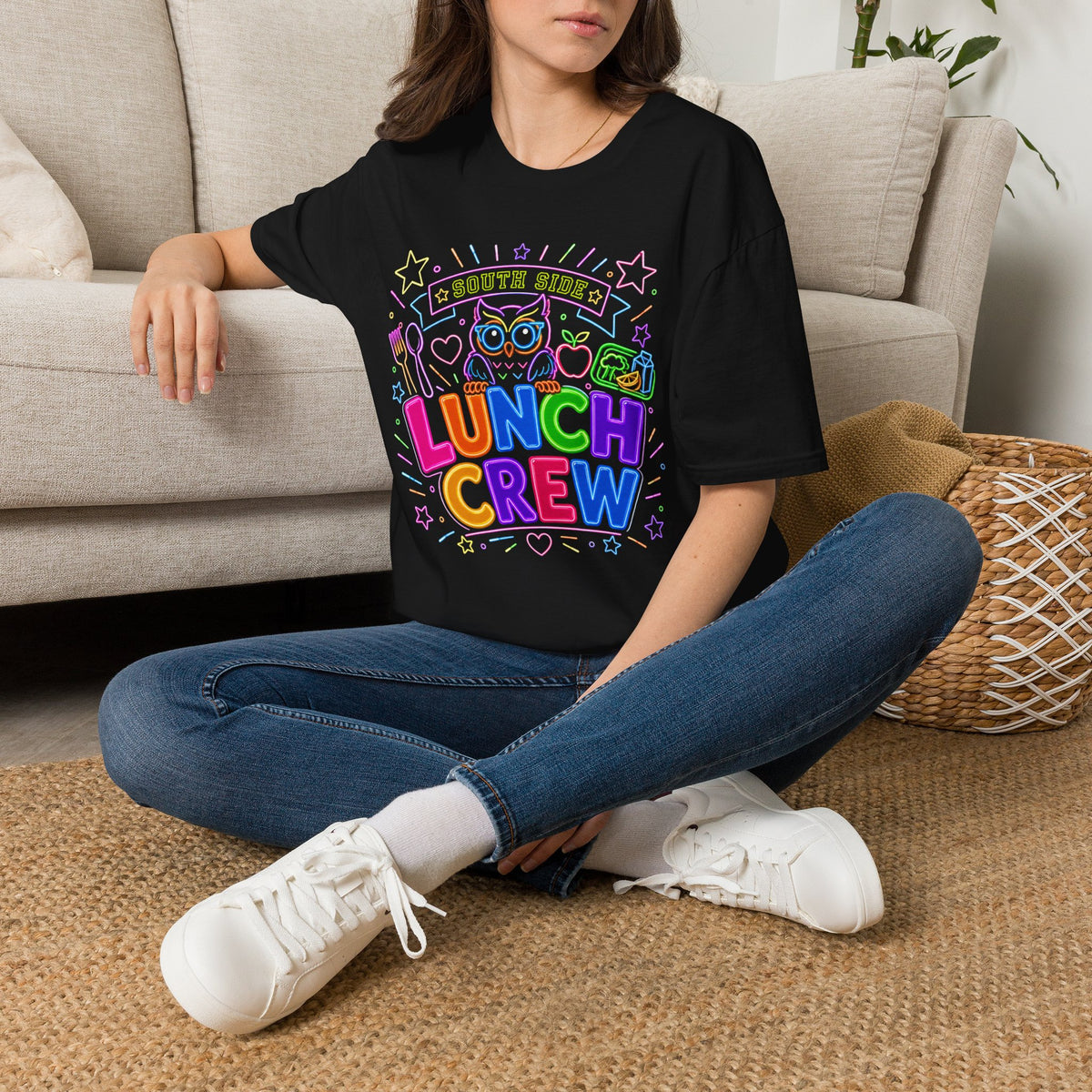 Lunch Crew T-Shirt  Neon Owl