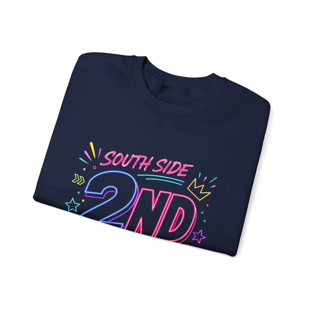 2nd Grade Crewneck Sweatshirt — Colorful "South Side" Back to School Pullover