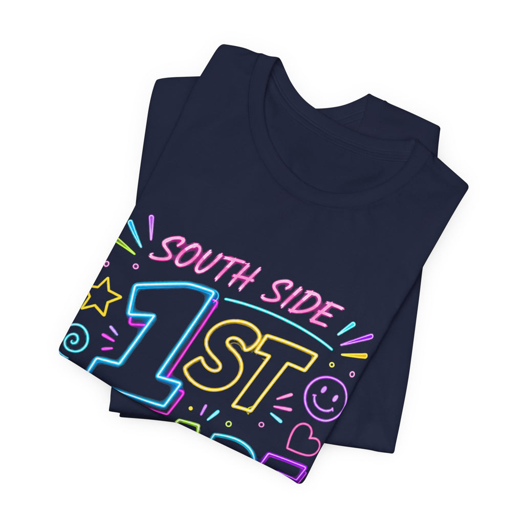 South Side 1st Grade T-Shirt — Colorful Pastel Back-to-School Tee for First Graders