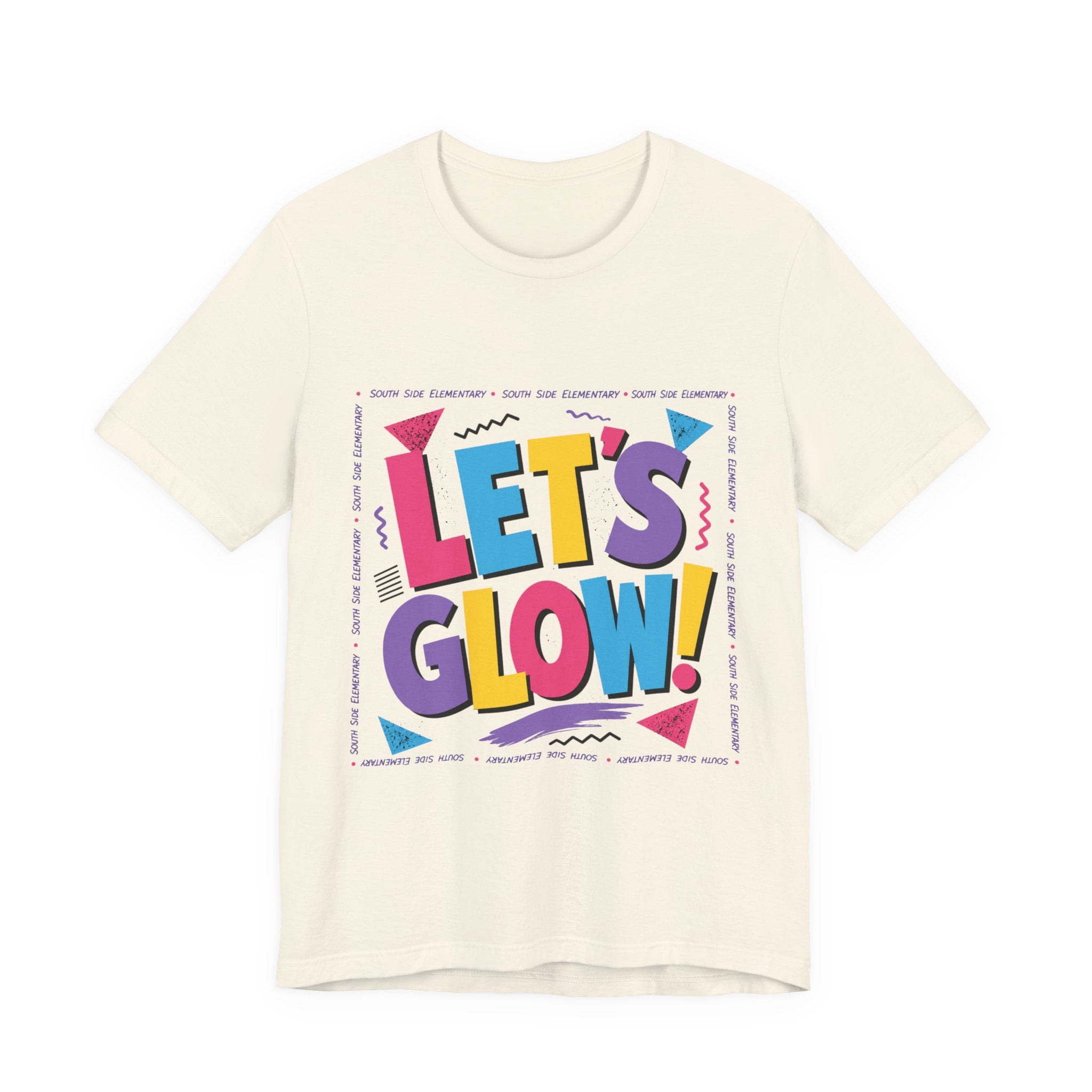 Let's Glow! Retro Neon Graphic Tee — Party Glow Festival Shirt