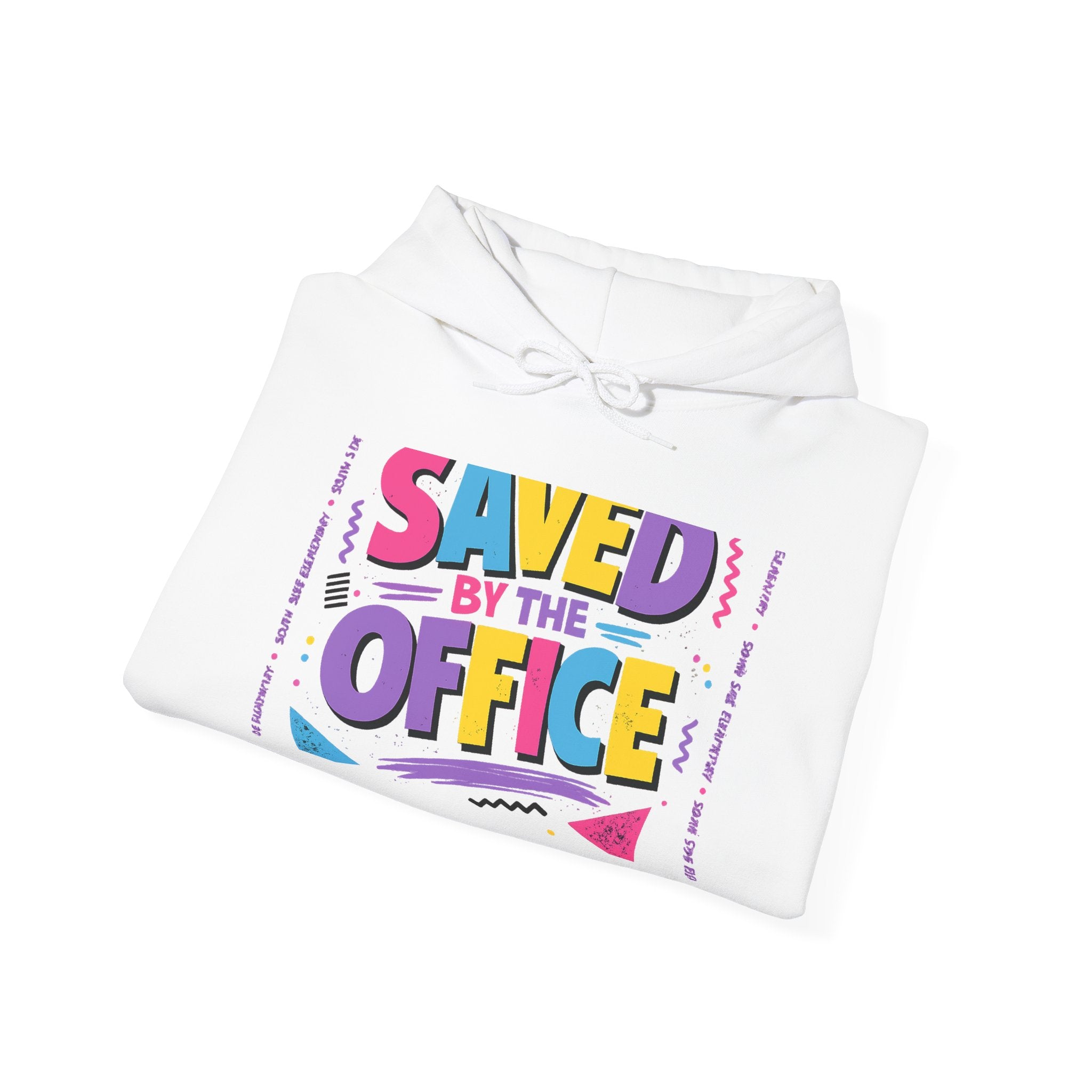 Hoodie — "Saved by the Office" Retro Graphic Pullover