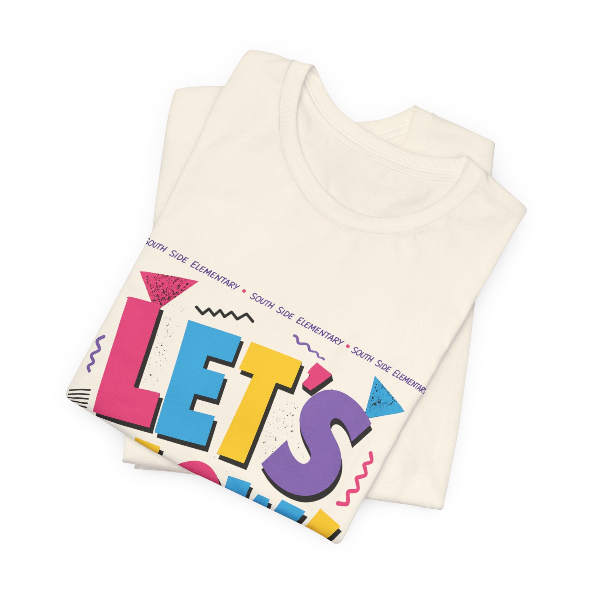 Let's Glow! Retro Neon Graphic Tee — Party Glow Festival Shirt