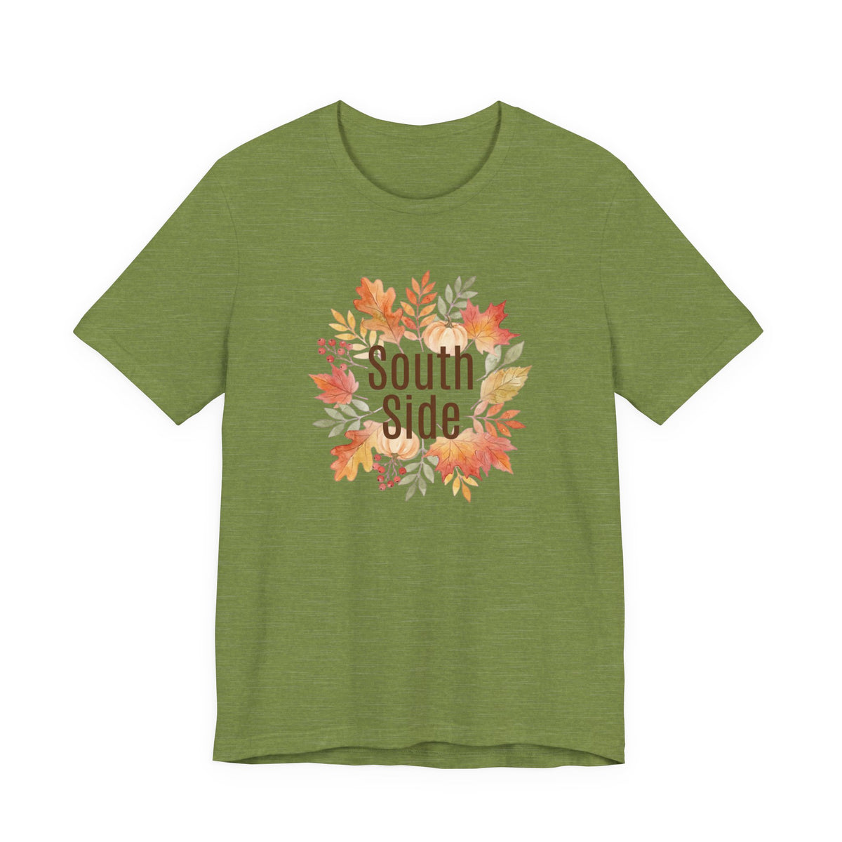 South Side Wreath T-Shirt | Thanksgiving Fall Leaves, Harvest Shirt