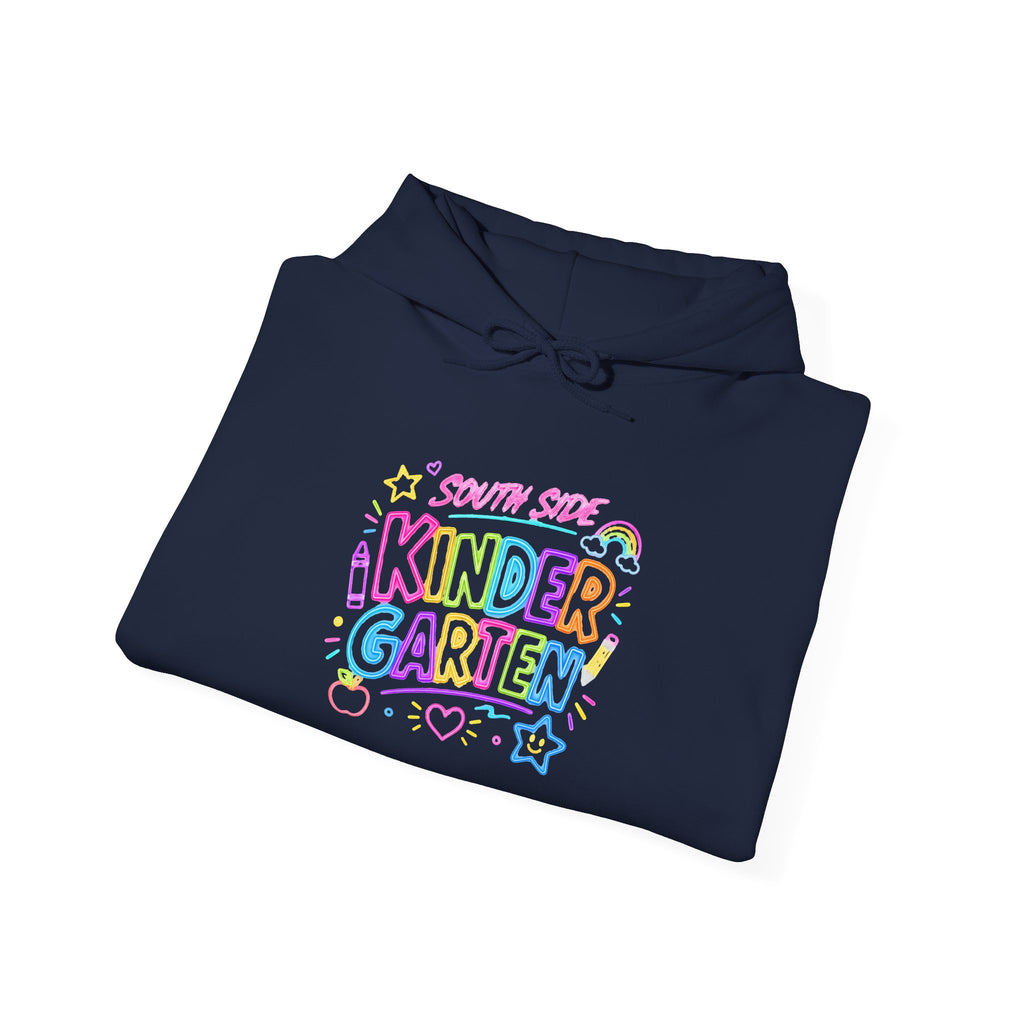 Kindergarten Colorblock Hoodie — Cute Pastel Back-to-School Sweatshirt