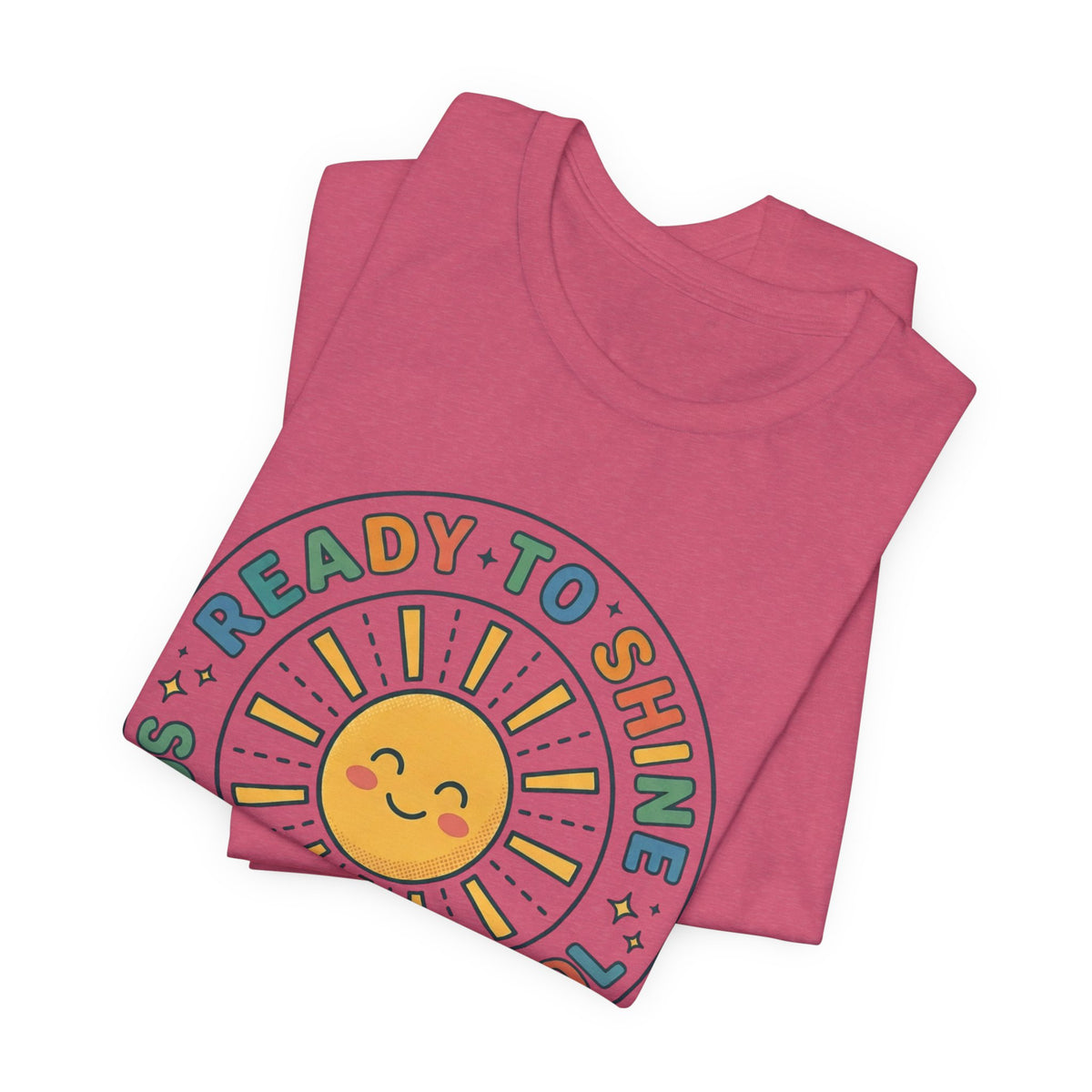 Ready to Shine Sun Graphic Tee | First Day of School, Grade Photo Shirt