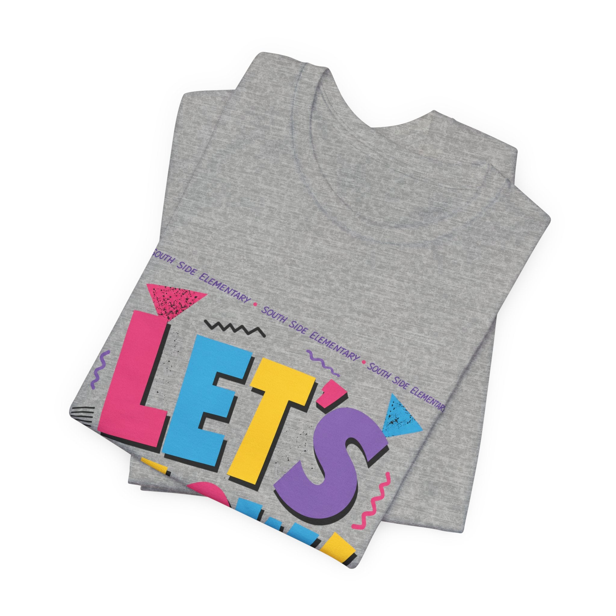 Let's Glow! Retro Neon Graphic Tee — Party Glow Festival Shirt