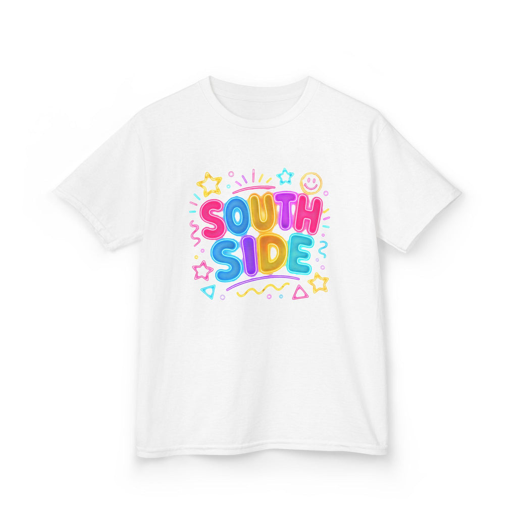 Kids T‑Shirt — South Side Colorful Bubble Letters
