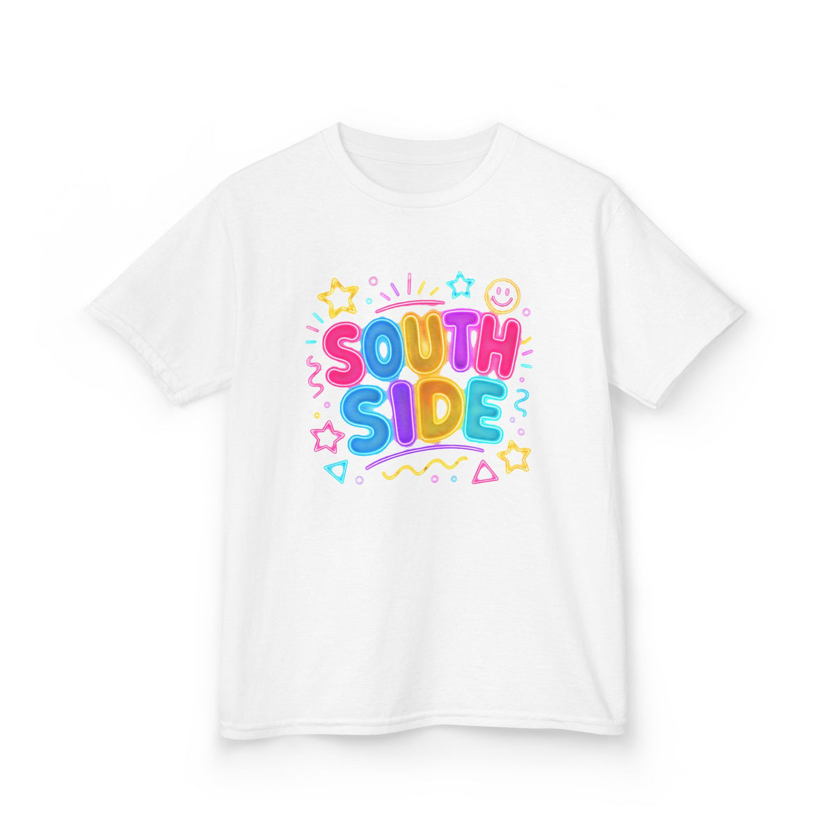 Kids T‑Shirt — South Side Colorful Bubble Letters