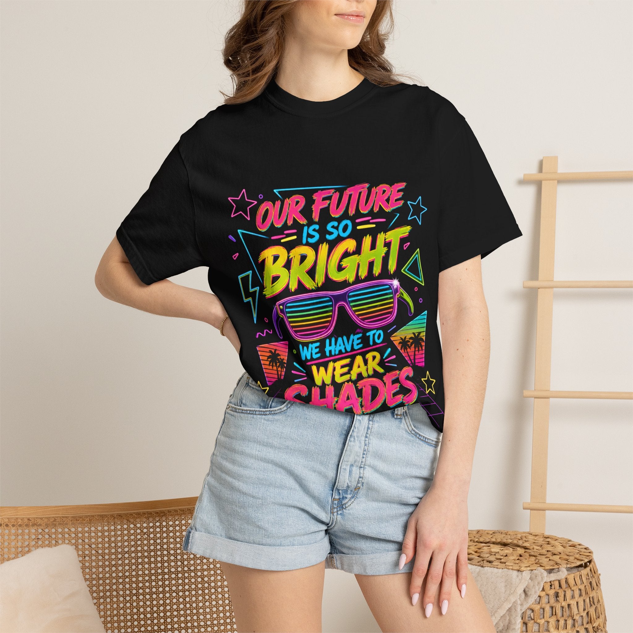 Retro Neon 'Our Future Is So Bright We Have to Wear Shades' T-Shirt