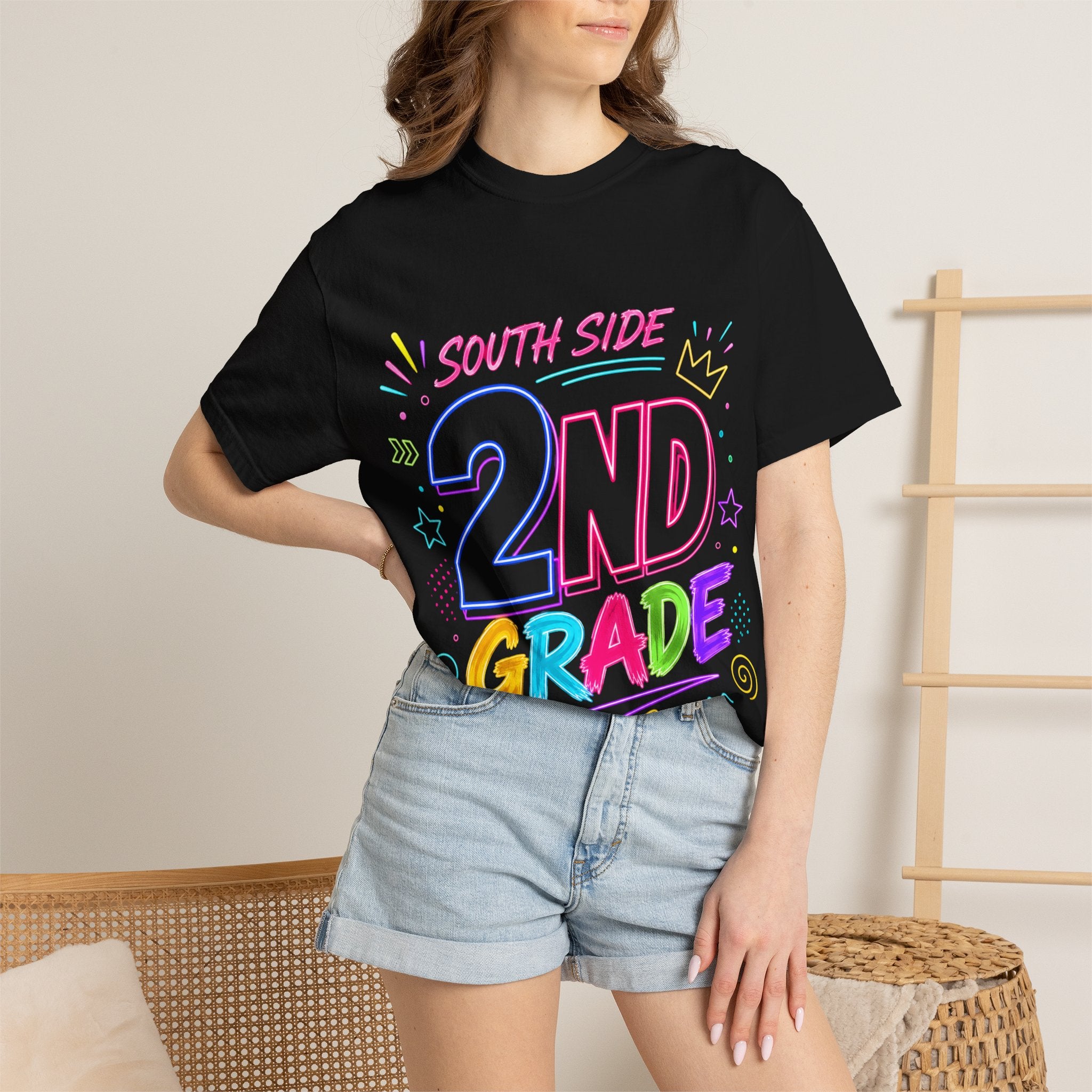 2nd Grade Teacher T-Shirt — "South Side 2nd Grade" Colorful School Tee