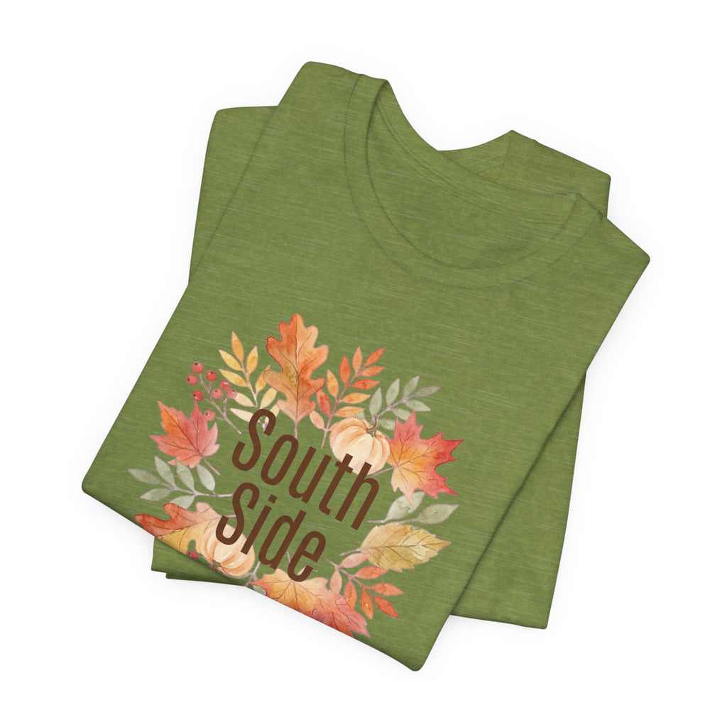 South Side Wreath T-Shirt | Thanksgiving Fall Leaves, Harvest Shirt