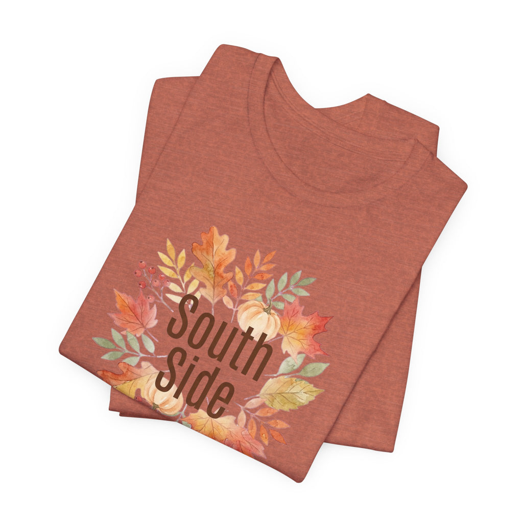 South Side Wreath T-Shirt | Thanksgiving Fall Leaves, Harvest Shirt