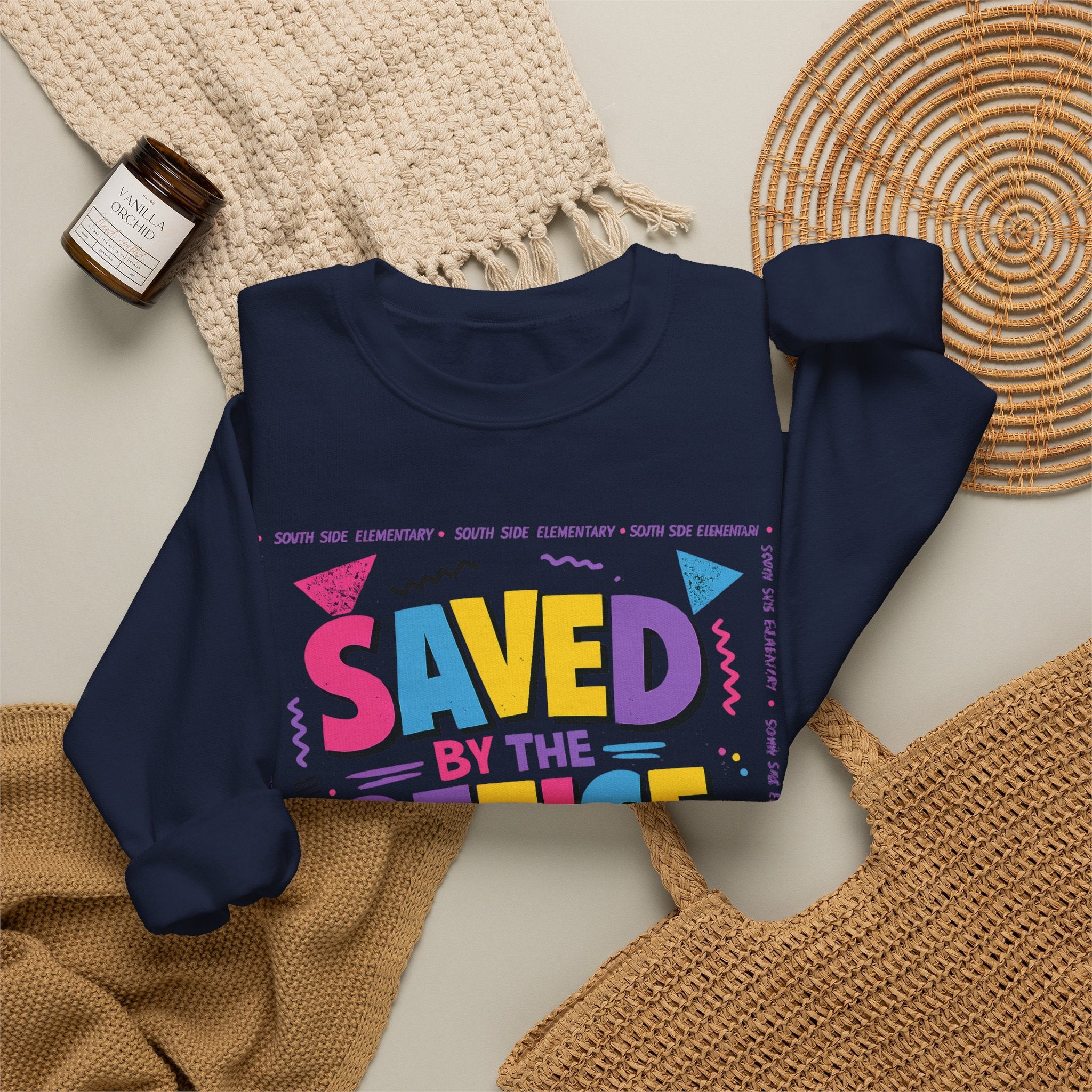 Saved by the Office Crewneck Sweatshirt — 90s Retro Graphic for Office Fans