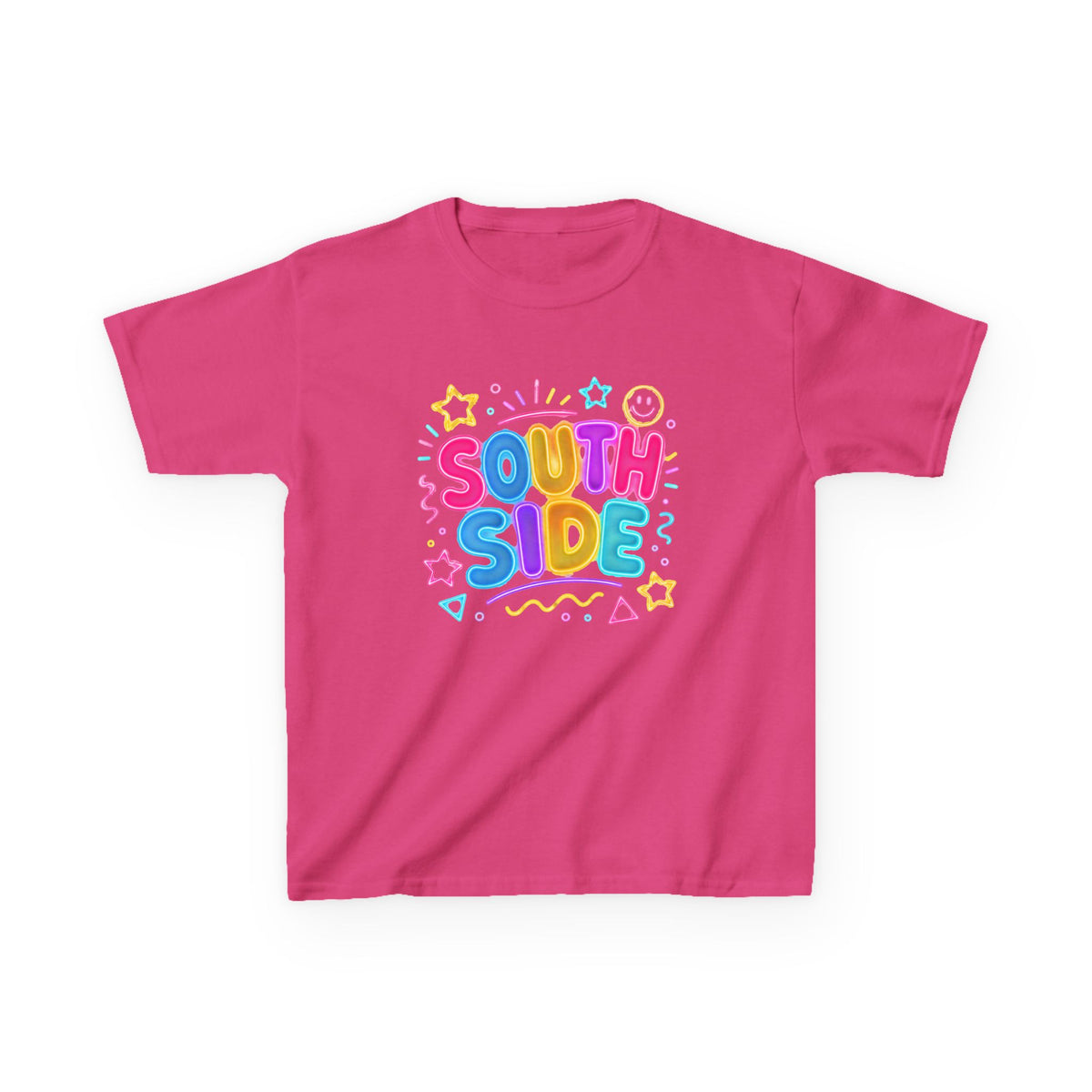 Kids T‑Shirt — South Side Colorful Bubble Letters
